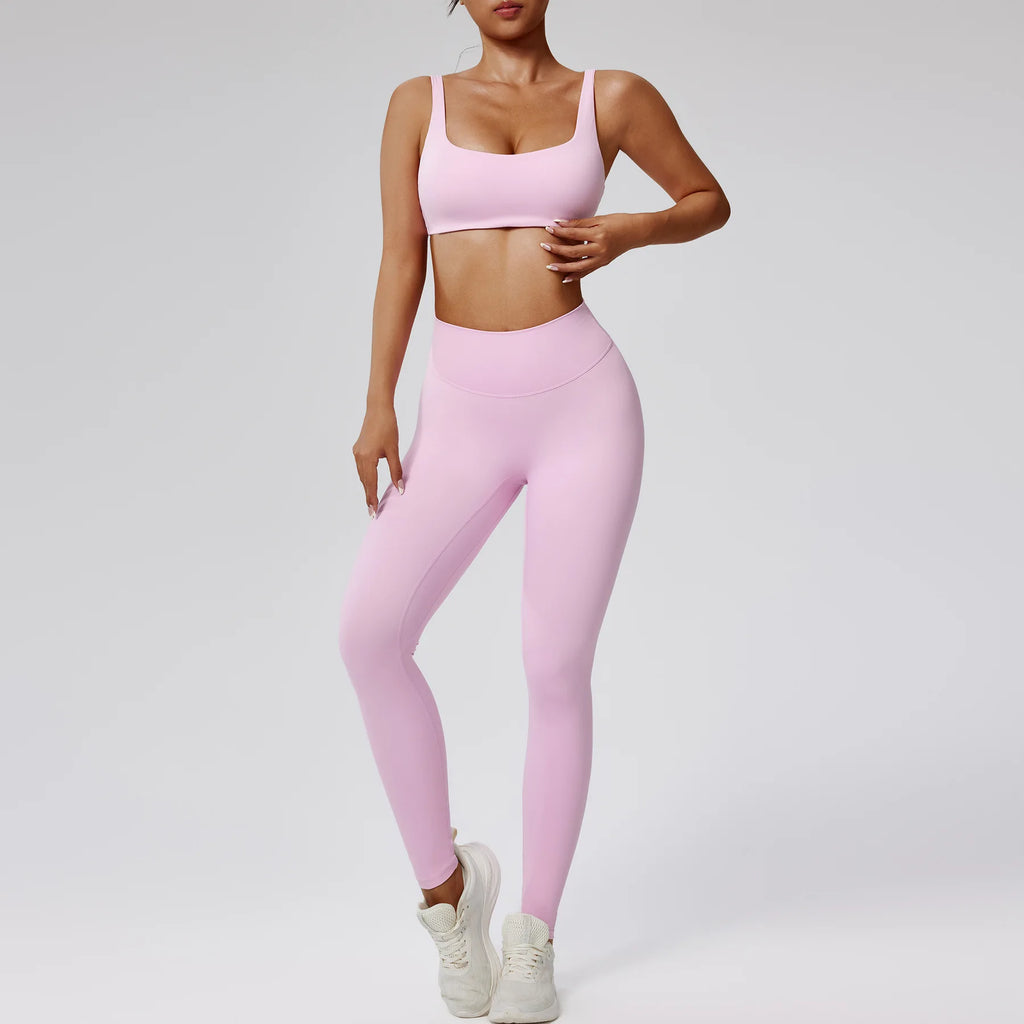 Yoga Suit Tight Yoga Suit Seamless High-Waist Quick-Drying Running Sports - GilloServ