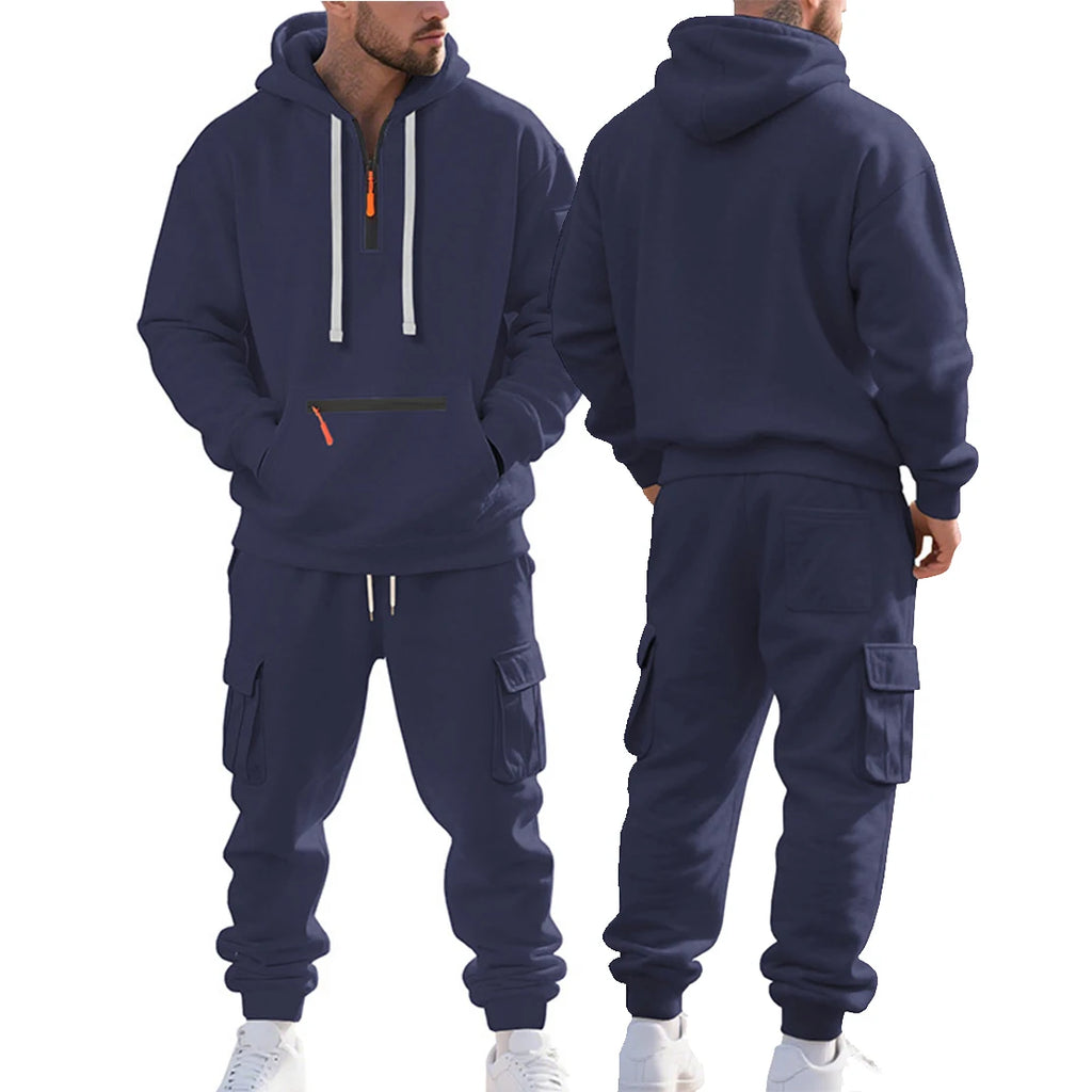 New High Quality Autumn And Winter Men's Fleece Hooded Sweatshirt, - GilloServ