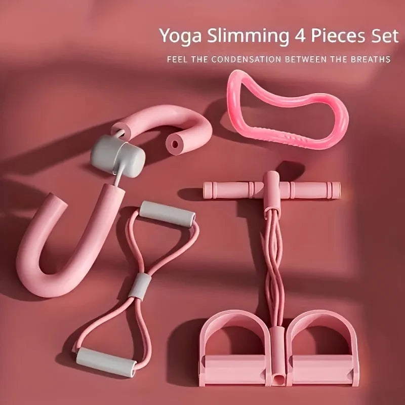 5-Piece Yoga Fitness Set// Eva Material Elastic Bands Resistance Pedal - GilloServ