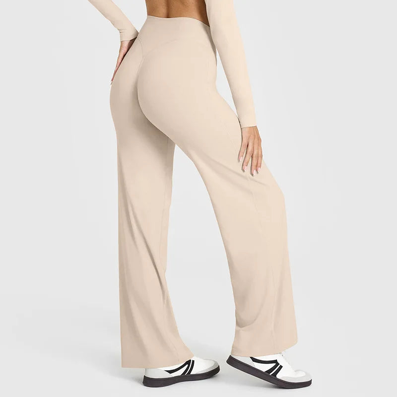 Sports Straight-Leg Pant for Women Mid-Waist Yoga GYM Wear - GilloServ