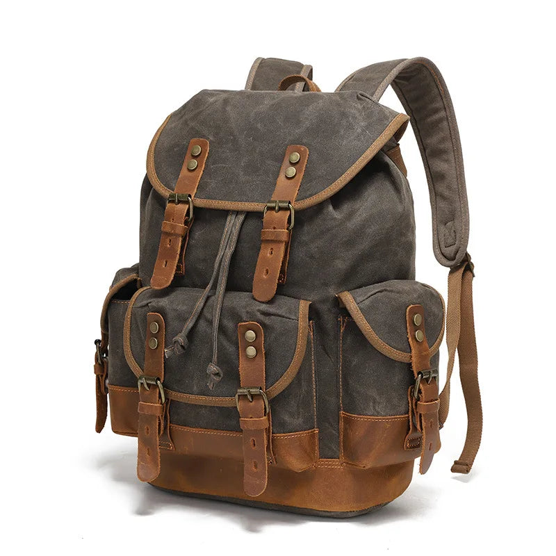 Vintage Canvas Backpacks for Men Laptop Daypacks Waterproof Rucksacks - GilloServ