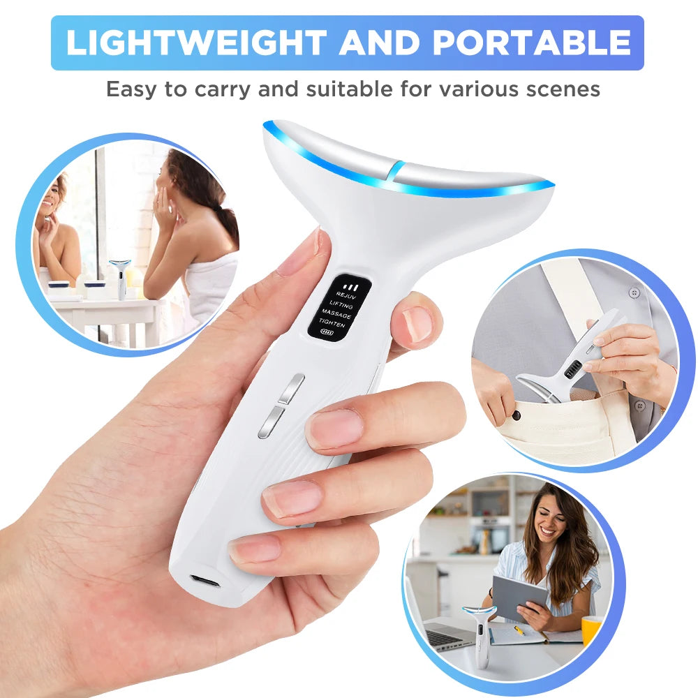 Neck Face Beauty Device EMS Vibration Massage/Care Home Use Beauty Device - GilloServ