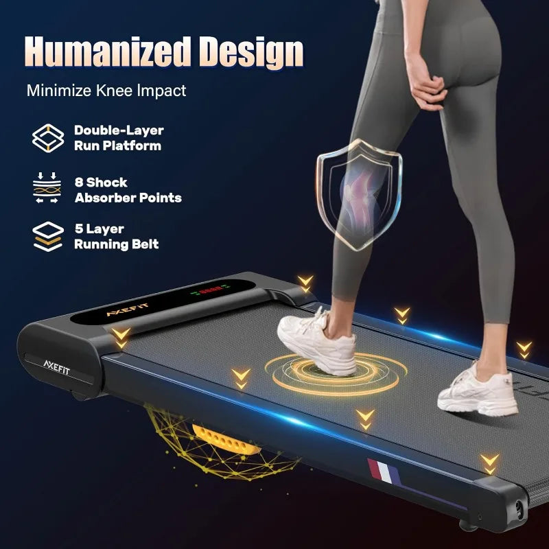 Walking Pad Under Desk Treadmill for Home Office - 2 in 1 Quiet Portable Treadmill for Walking and Jogging With Remote Control - GilloServ