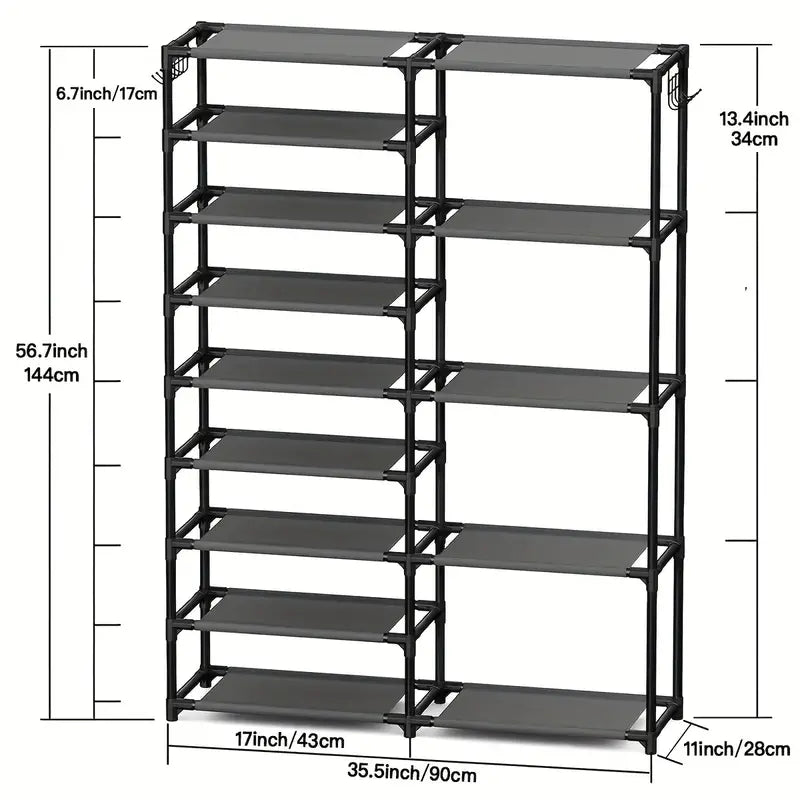 From sneakers to stilettos, this 9-tier Shoe Rack has room for all - GilloServ