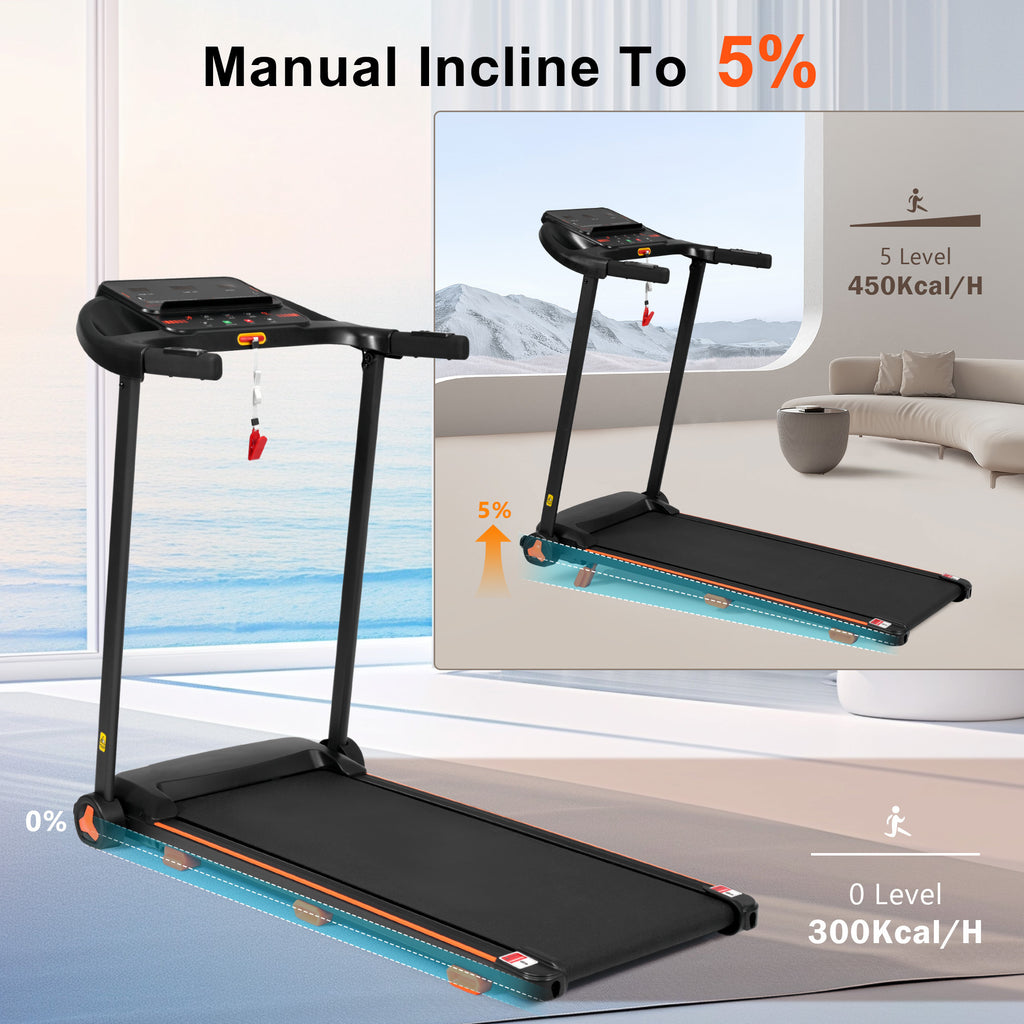 Brand New Home Treadmill, 2.5HP Silent Folding Treadmill With Heart Rate Sensor, Weighing 300 Pounds, Banned Platform Temu - GilloServ
