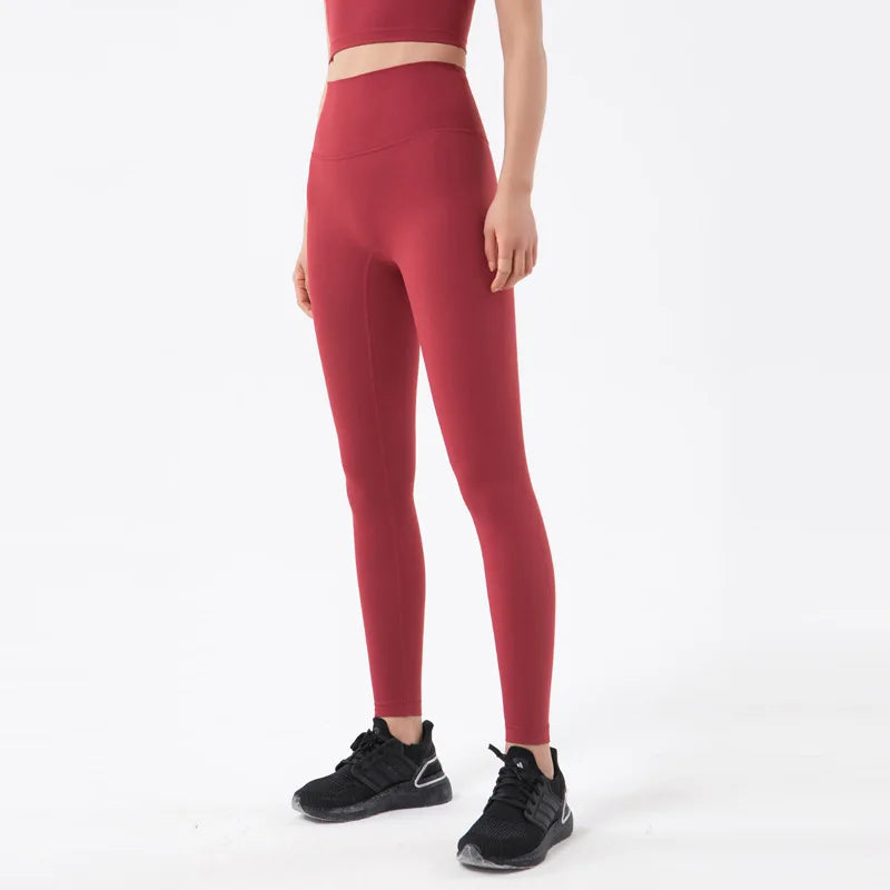 Nylon Leggings Women Yoga Pants Tight High Waist Hidden Pocket - GilloServ