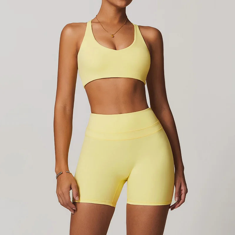 Yoga Sets Sports 2 Piece Women Plus Size Gym Clothes Seamless Fitness - GilloServ