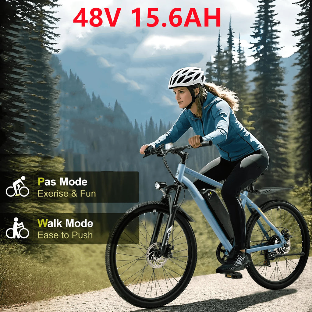 26" Electric Motorcycles Mountain Bike for Adults, 500W Motor 36V 48V Battery Electric Bicycle - GilloServ