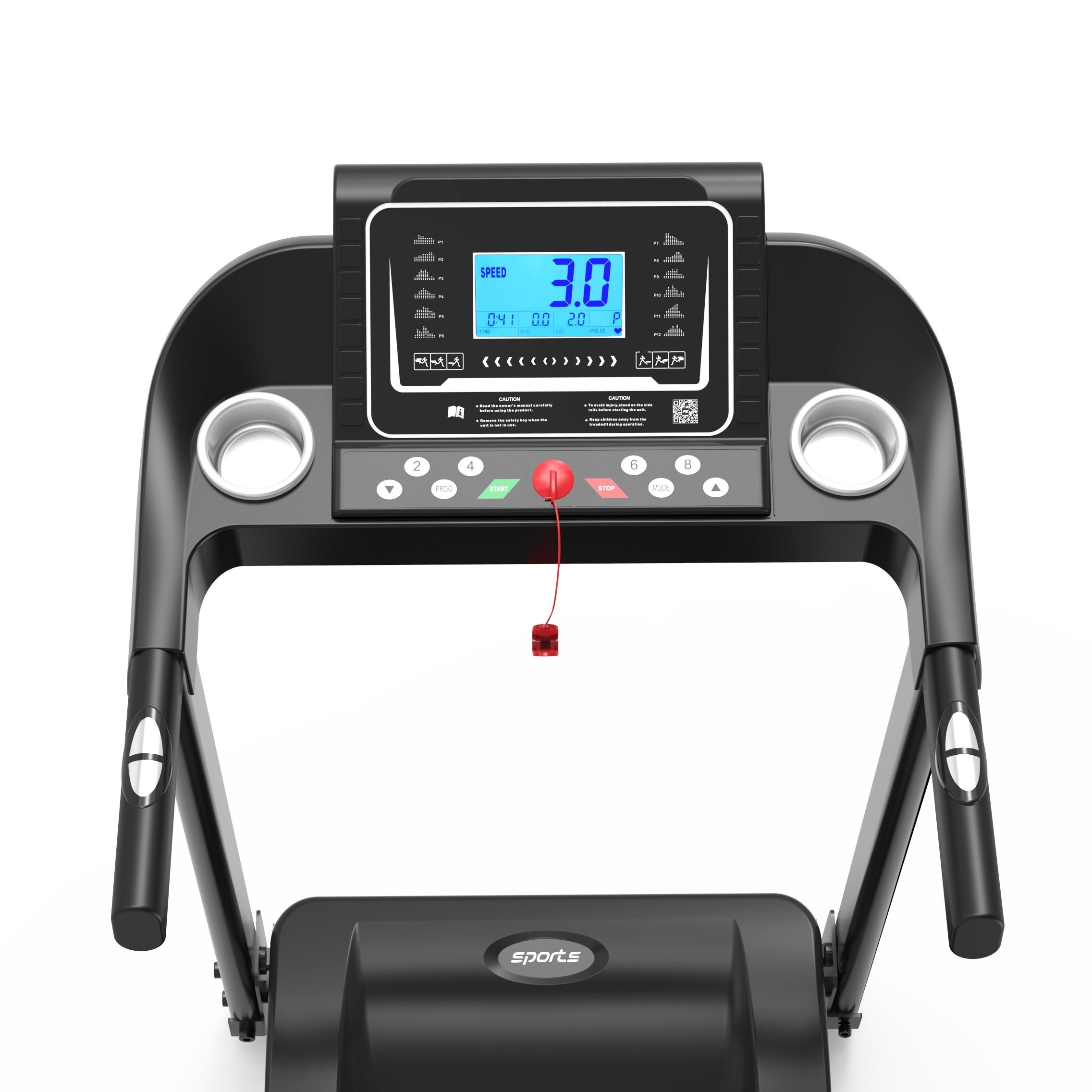 Fitshow App Home Foldable Treadmill With Incline, Folding Treadmill For Home Workout, Electric Walking Running Treadmill Machine 5 LCD Screen 250 LB Capacity Bluetooth Music - GilloServ
