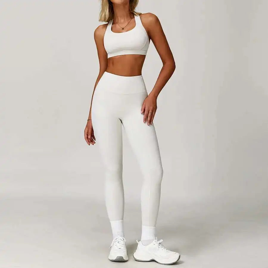 Yoga Set 2 PCS Women Tracksuits Workout Sportswear Gym Fitness - GilloServ