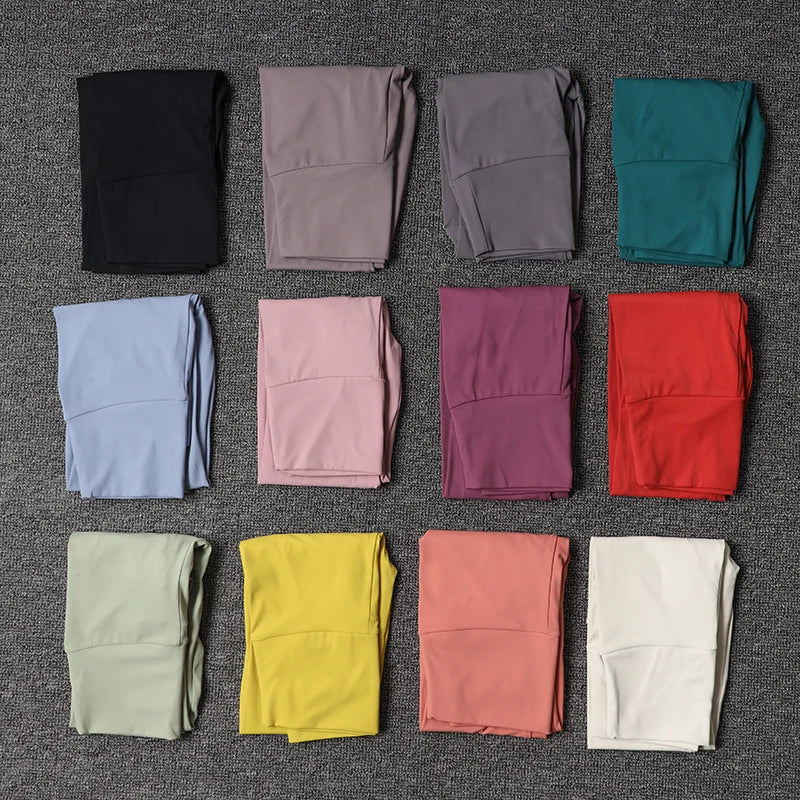 SOISOU Nylon Gym Yoga Pants Women Leggings For Fitness High Waist Long Pants Women Hip Push UP Tights Women Clothing 2 Types - GilloServ