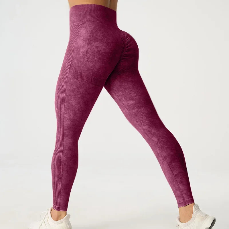 High Waisted Frosted Yoga Pants External Wear Hip Lifting Training Fitness Pants - GilloServ