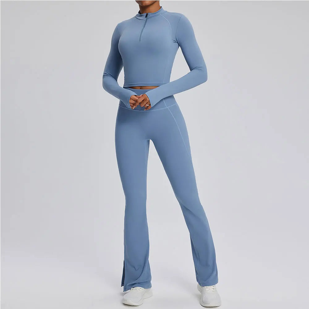 Best 2PCS Yoga Suit Gym Set Women Clothes Running Tracksuit Clothing - GilloServ