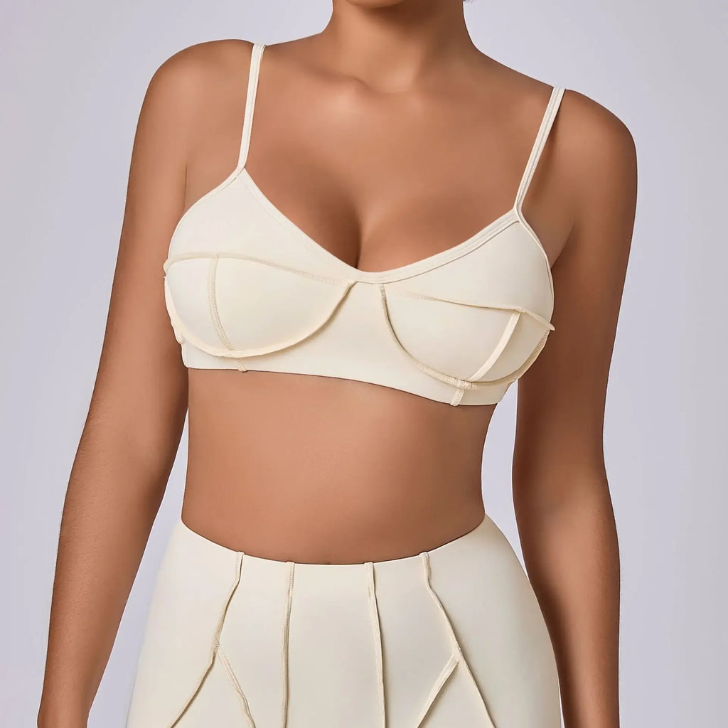 Sports Bra Push Up Workout Yoga Apparel Casual Gym Athletic Top Running Fitness Activewear Underwear - GilloServ