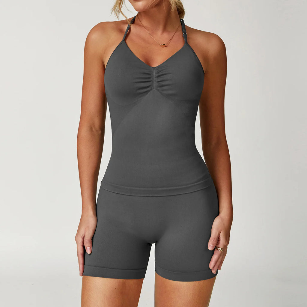 Yoga Set Women's Tracksuit 2 Pieces Workout Sportswear Gym Clothing - GilloServ