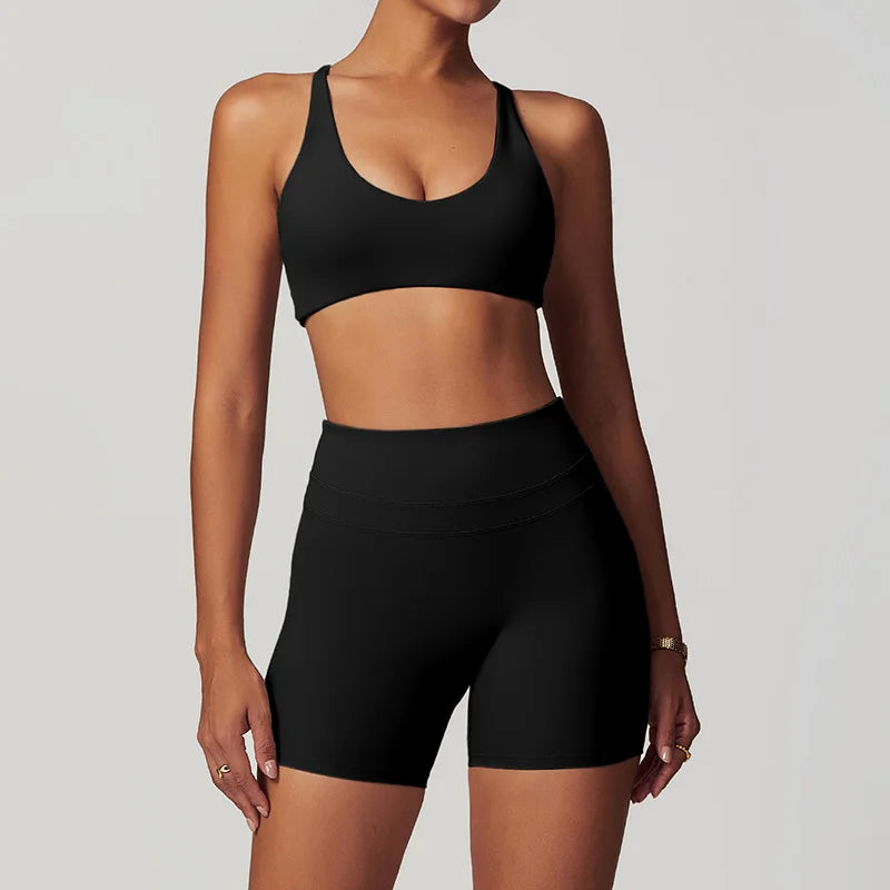 Yoga Sets Sports 2 Piece Women Plus Size Gym Clothes Seamless Fitness - GilloServ