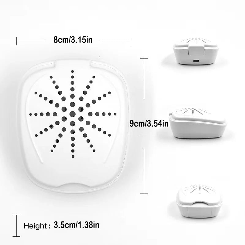 Hearing Aids UV Drying and Sterilization Box, Electronic Dehumidifier, USB Type-C Plug-in - GilloServ