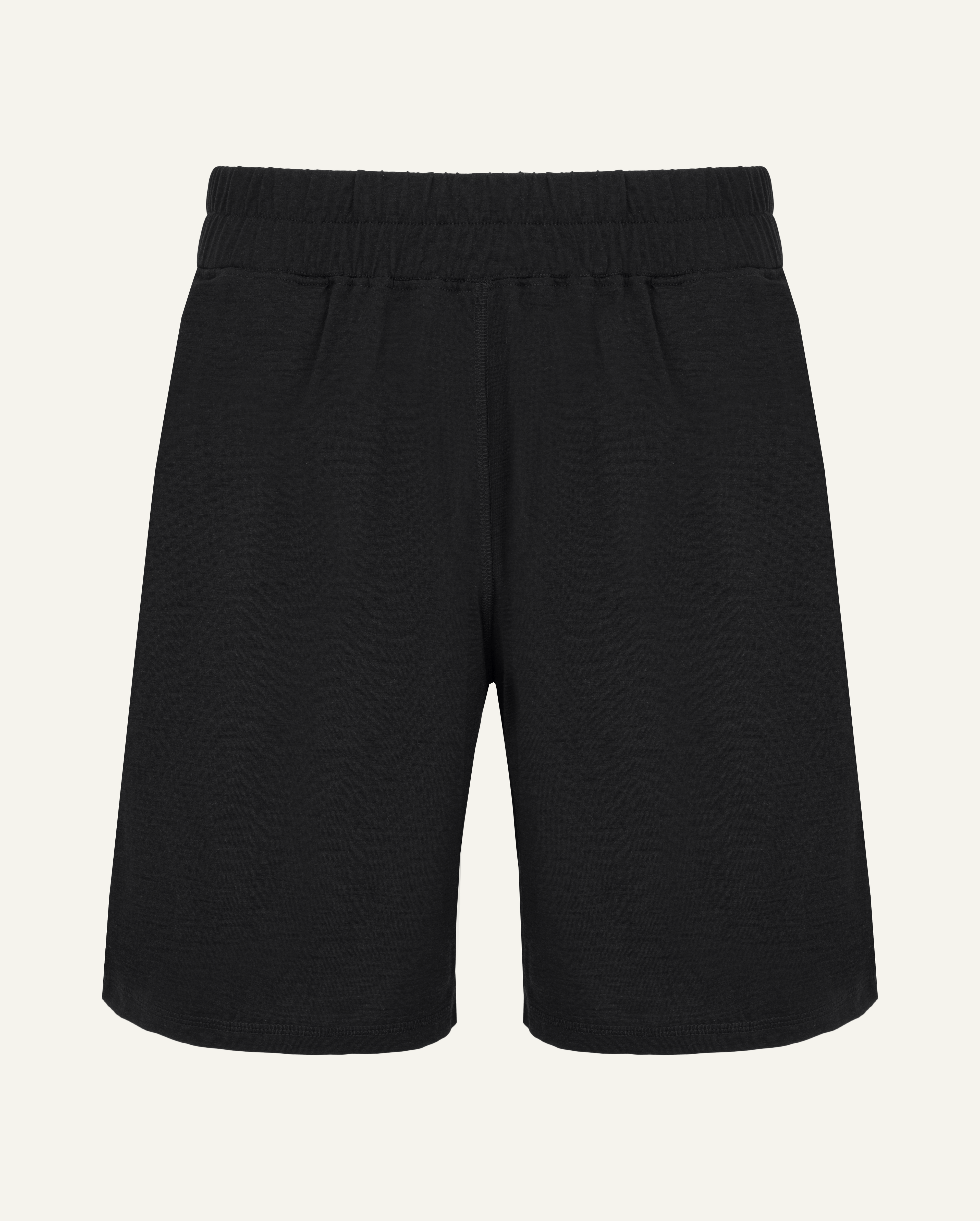 Men's Merino Wool Sports Shorts - Black - GilloServ