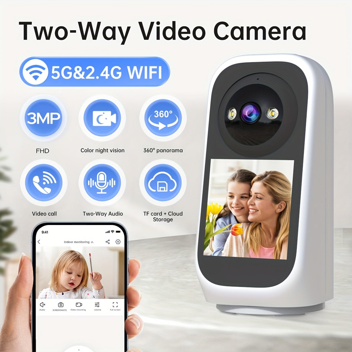 Indoor 3MP PTZ WiFi Surveillance Camera - GilloServ