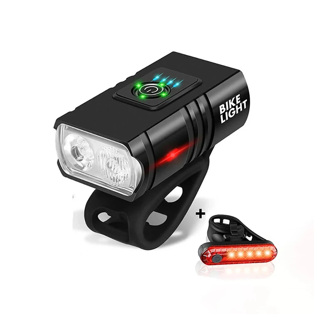 1000LM Bike Light Headlight T6 Bicycle Flashlight LED USB Rechargeable Torch Cycling Front Lamp High Beam Accessories - GilloServ