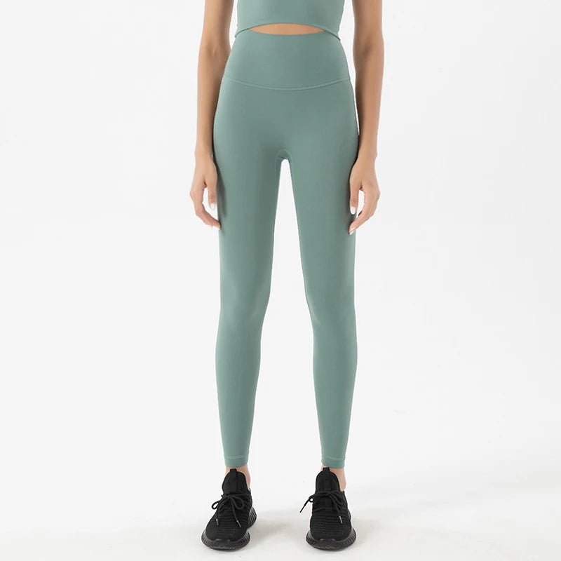 Nylon Leggings Women Yoga Pants Tight High Waist Hidden Pocket - GilloServ