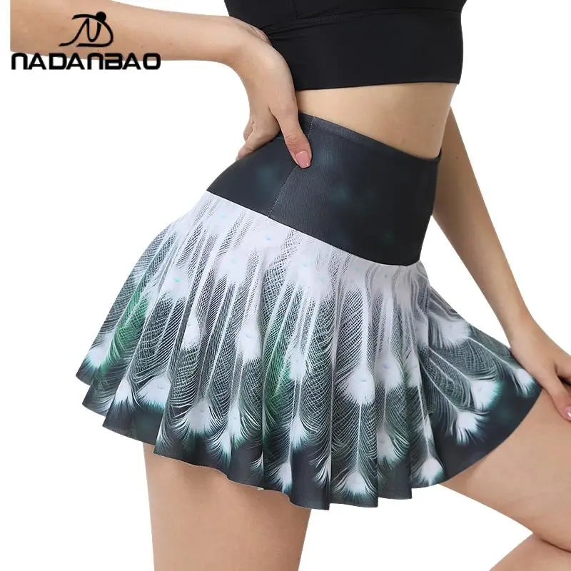Floral Print Shorts Skirt Fashion High Waist Pleated Women sports - GilloServ