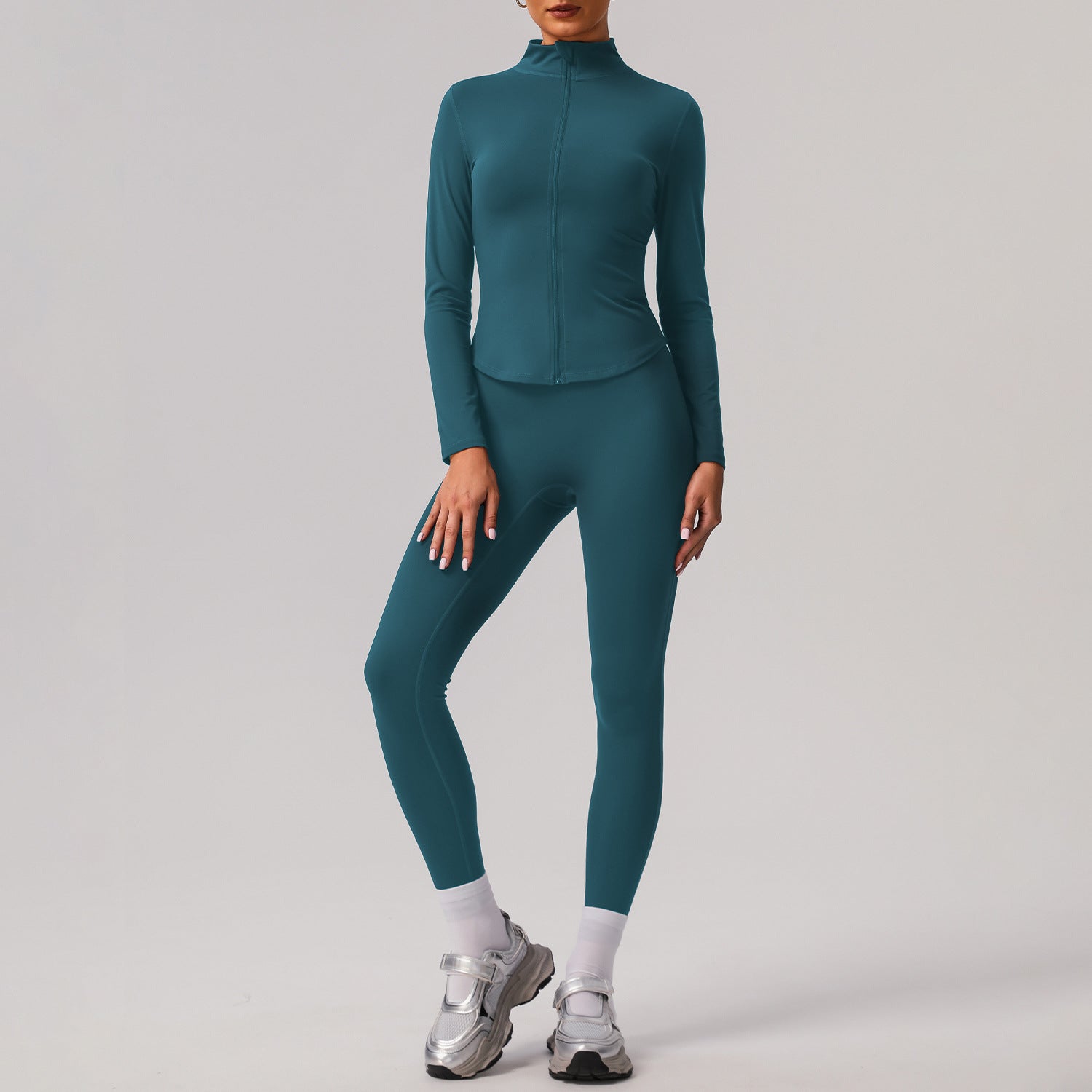 Solid color tight yoga suit quick drying fitness suit outdoor - GilloServ