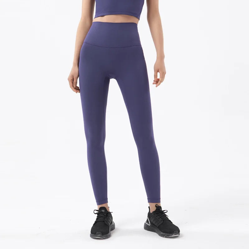 Nylon Leggings Women Yoga Pants Tight High Waist Hidden Pocket - GilloServ