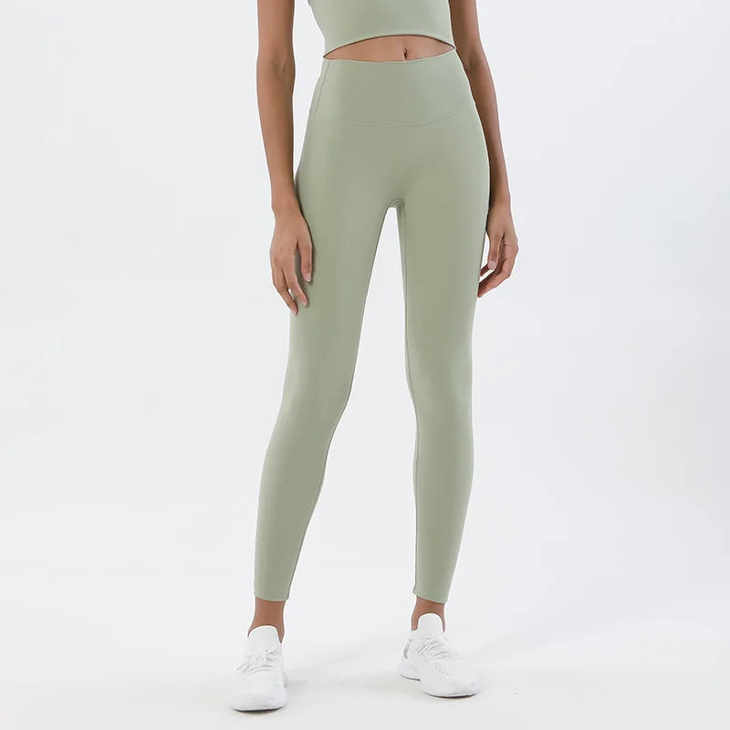Nylon Leggings Women Yoga Pants Tight High Waist Hidden Pocket - GilloServ