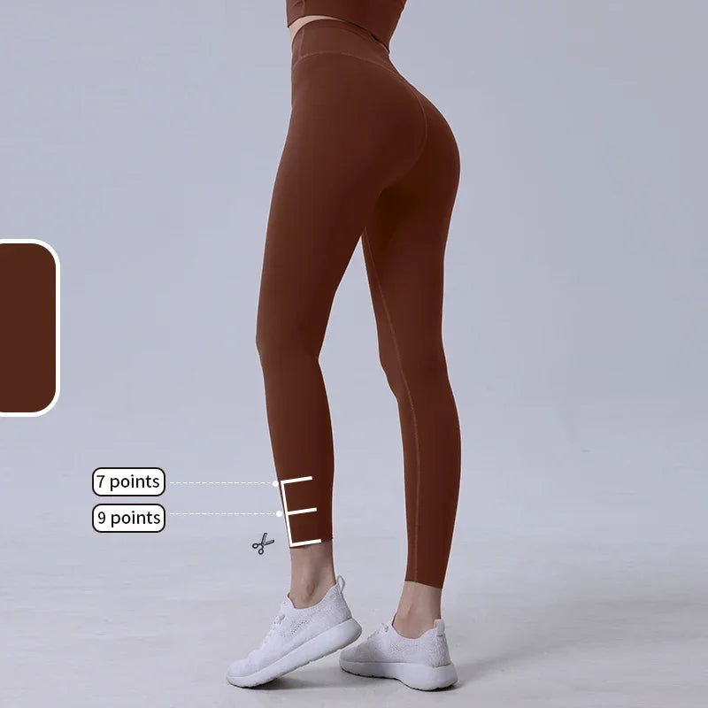 High Waist Naked feeling Nylon Gym Yoga Pants For Fitness - GilloServ