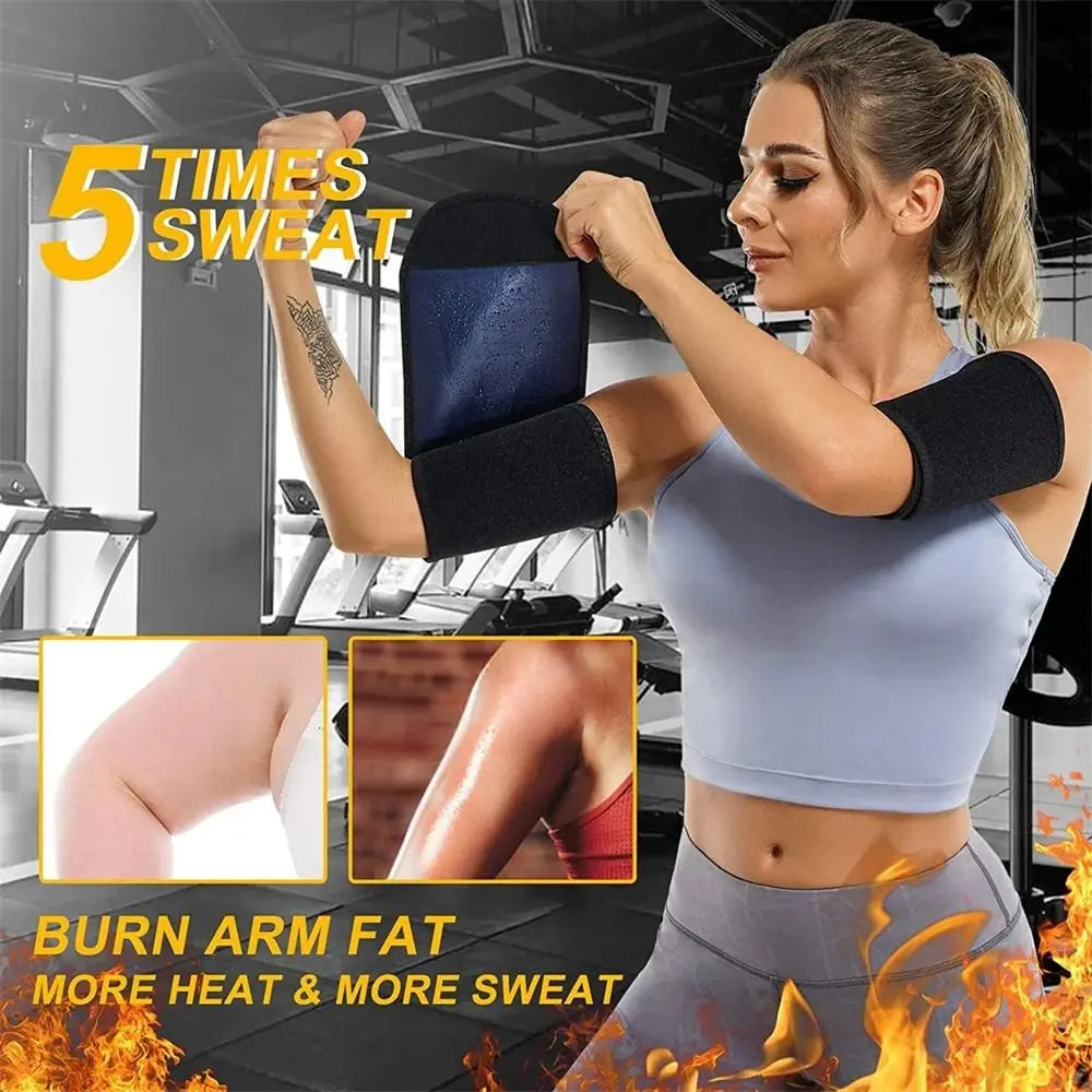 Slimming Sleeves Arm Trimmers Arm Protection Sauna Sweat Arm Shaper Bands Body Shaper Fat Reducer Arm Sweat Band Weight Loss - GilloServ