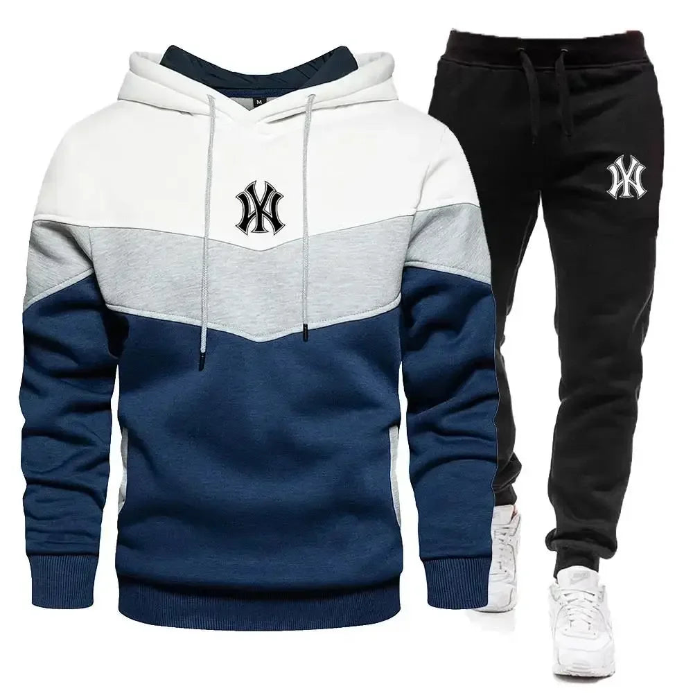High-quality men's casual sportswear for running and jogging in Spring and autumn 2025, 2 sets of zipper sweatshirts and pants - GilloServ