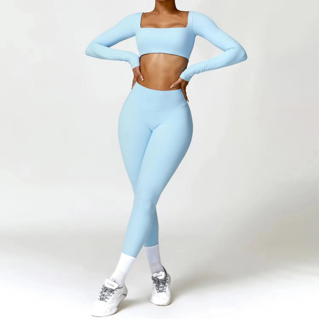 Yoga Set 2PCS Sportswear Workout Clothes Athletic Gym Wear - GilloServ