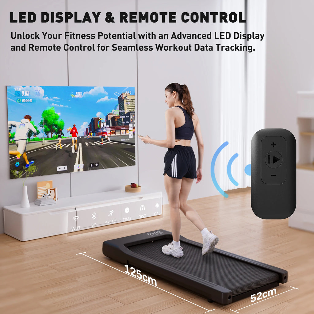 Promoation Walking Treadmill 2.5HP 1-6km/h Speed Anti-Slip Shock Absorption Portable Treadmill for Home Office Exercise Machine - GilloServ