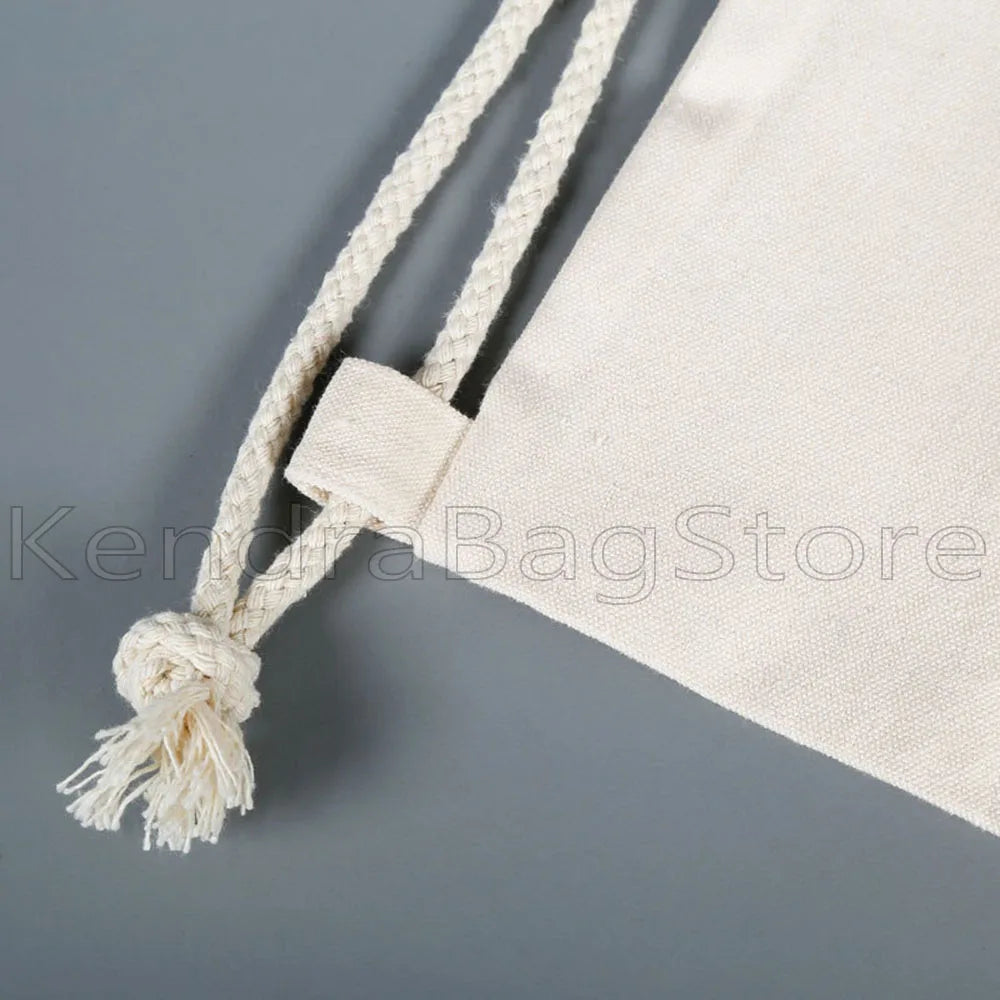 Cute Earrings Print Travel Canvas Drawstring Bags - GilloServ