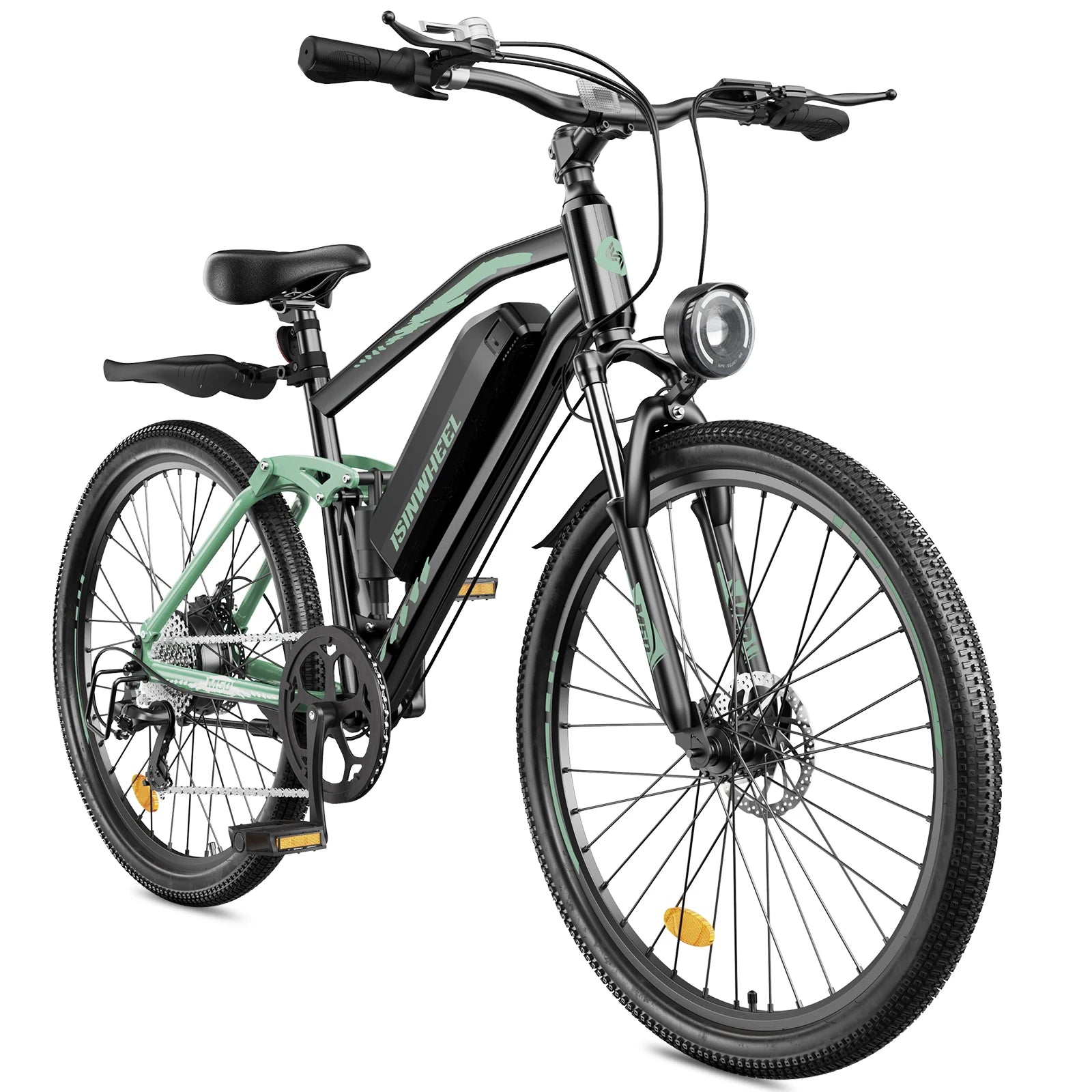 Isinwheel M50 Dual suspension E-bike For Adult 36V 13Ah Battery 500W Motor  27.5 Inch Tires City Electric bicycle - GilloServ