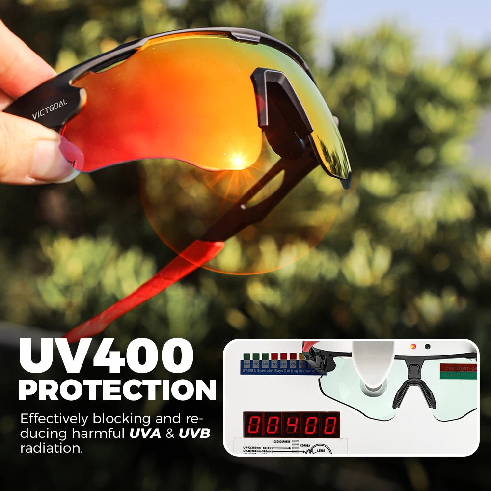 Photochromic Glasses Men Women Outdoor Cycling Sports UV400 Protection Bicycle Eyewear MTB Mountain Road Bike Eyeglass - GilloServ