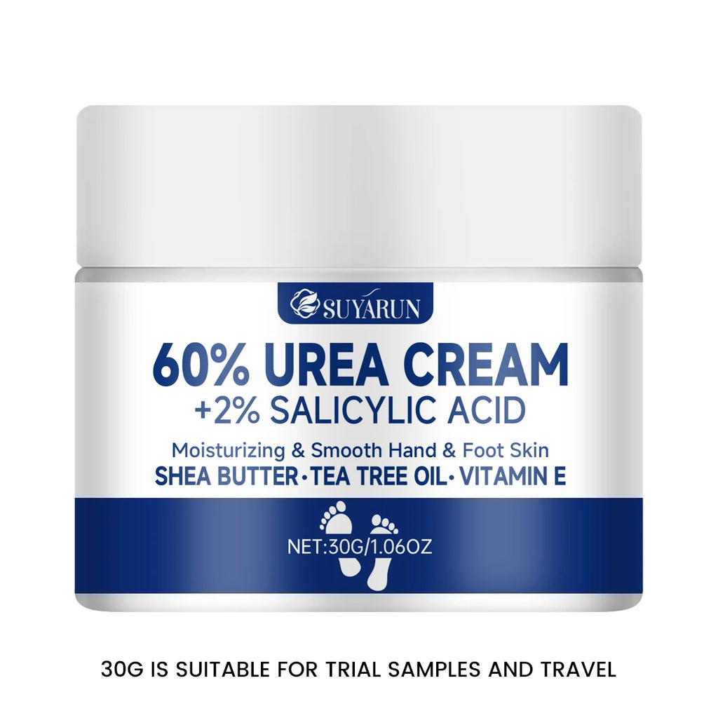 60% Urea Foot Cream for Cracked Heels & Dry Skin - Intensive Moisturizing Treatment, Callus Remover, Diabetic Foot Care. - GilloServ