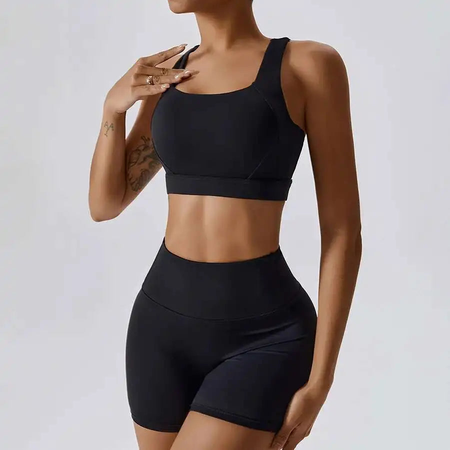 Yoga Set 2 PCS Women Tracksuits Workout Sportswear Gym Fitness - GilloServ