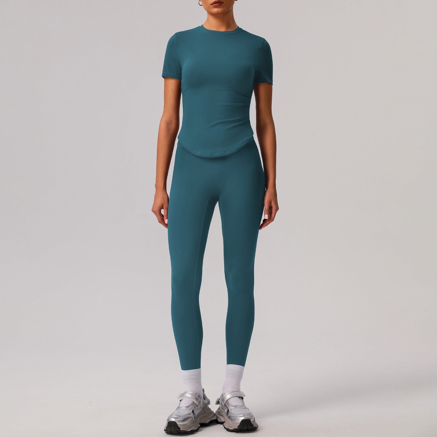 Solid color tight yoga suit quick drying fitness suit outdoor - GilloServ