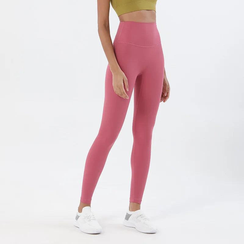 Nylon Leggings Women Yoga Pants Tight High Waist Hidden Pocket - GilloServ