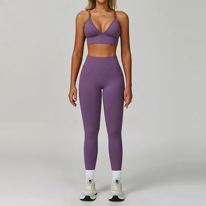 Yoga Gym Clothes Women Tracksuit// Workout //Outfits Fitness Set - GilloServ