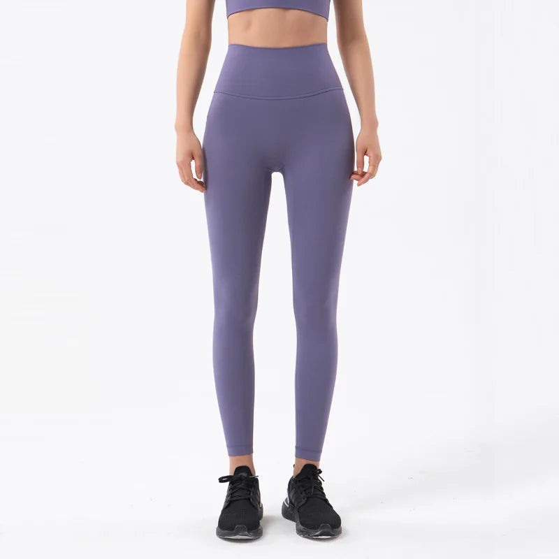 Nylon Leggings Women Yoga Pants Tight High Waist Hidden Pocket - GilloServ