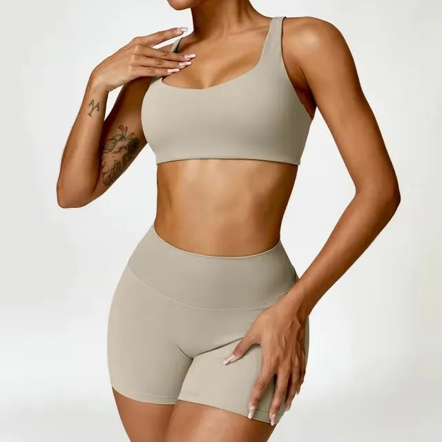Yoga Set 2PCS Sportswear Workout Clothes Athletic Gym Wear - GilloServ