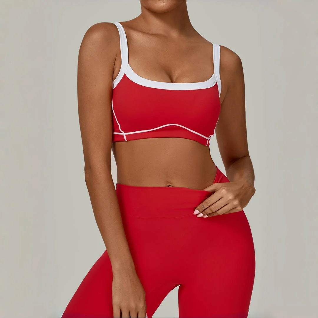 Yoga Suit Sports Fitness High Waist Peach// Hip Tight  Clothes Gym Leggings Set - GilloServ