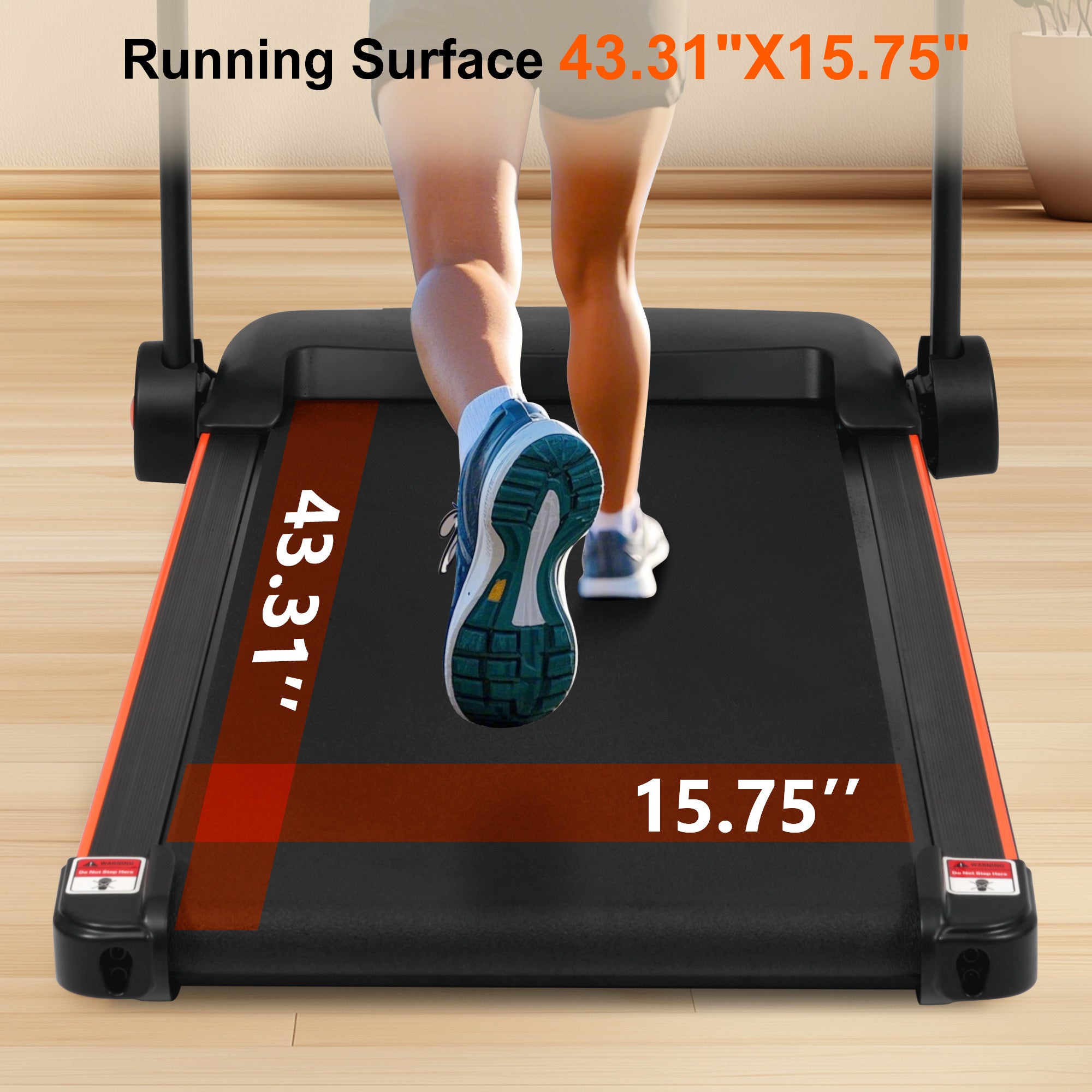 Brand New Home Treadmill, 2.5HP Silent Folding Treadmill With Heart Rate Sensor, Weighing 300 Pounds, Banned Platform Temu - GilloServ