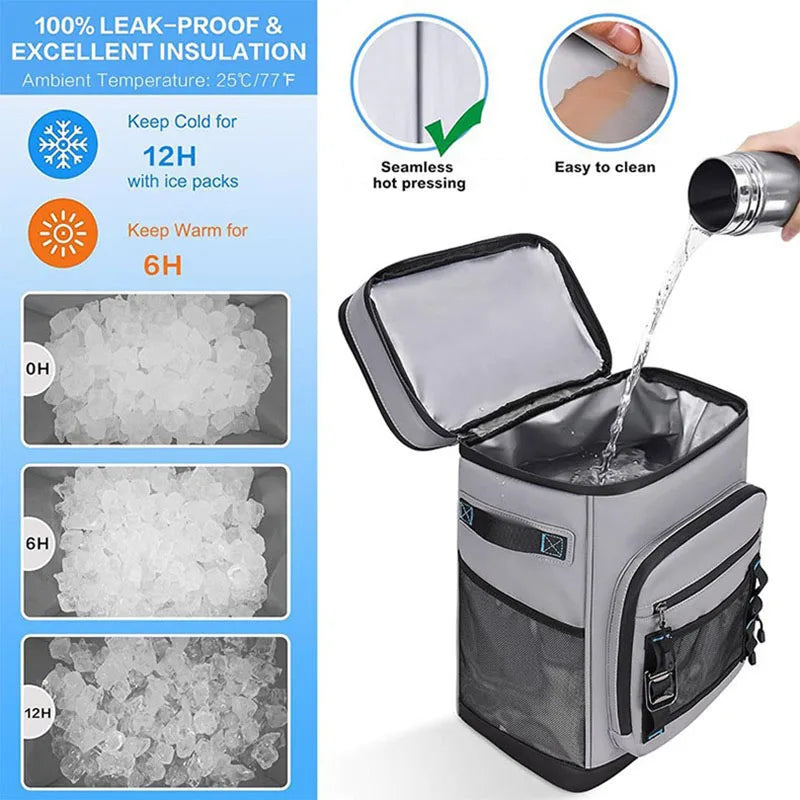 Insulated Leak Proof Back back Cooler Hiking Bag Outdoor Multi-Functional Large Waterproof Rucksack - GilloServ