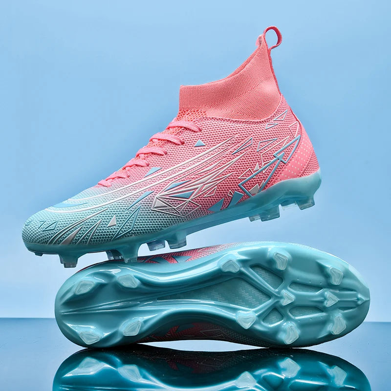 Best New Football Boots Adult Breathable/Long Spikes Sport Soccer Training Shoes/Cleats - GilloServ