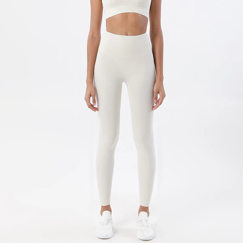 Nylon Leggings Women Yoga Pants Tight High Waist Hidden Pocket - GilloServ