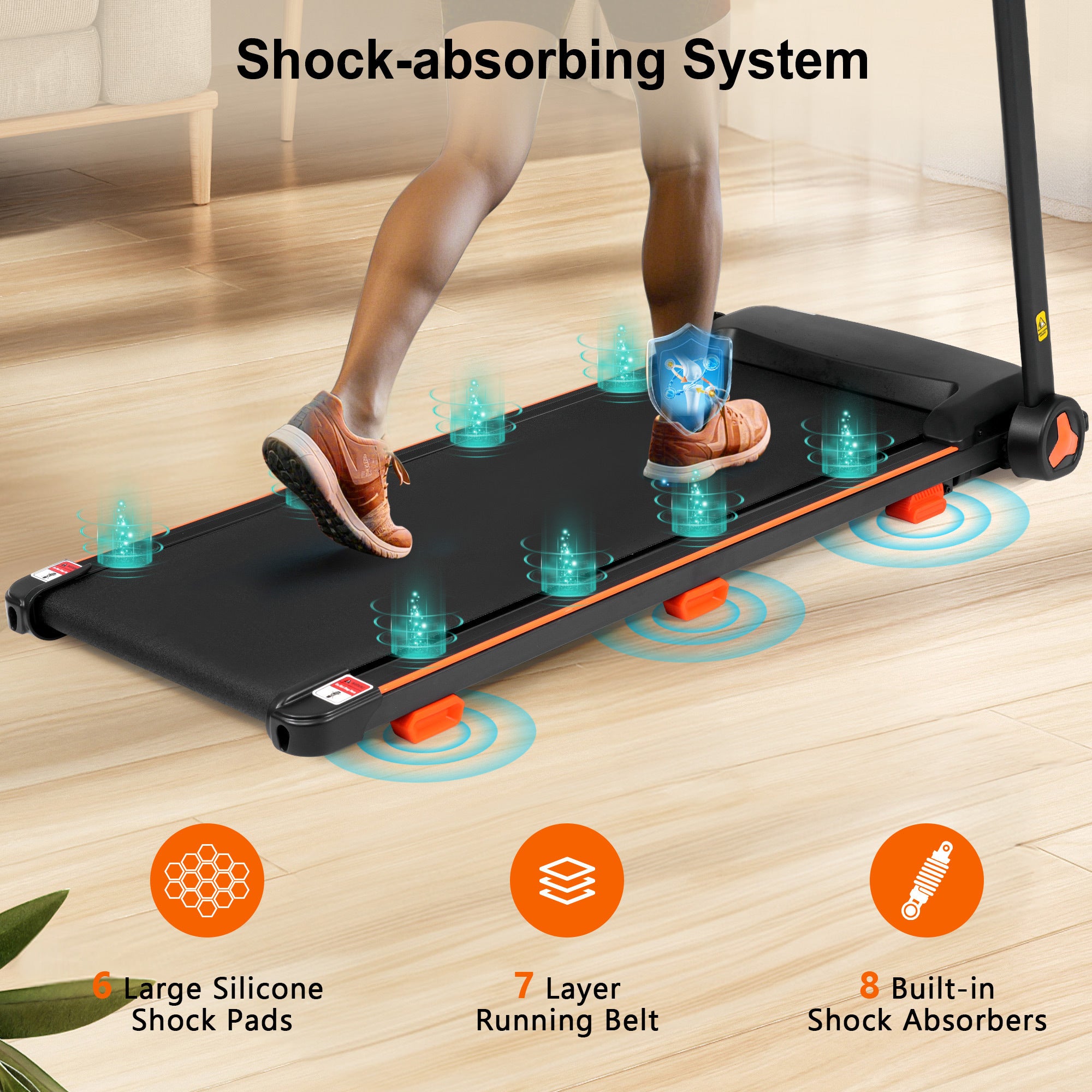 Brand New Home Treadmill, 2.5HP Silent Folding Treadmill With Heart Rate Sensor, Weighing 300 Pounds, Banned Platform Temu - GilloServ